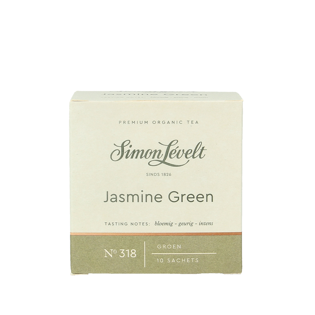Simon Levelt Groene thee jasmijn bio 10.00 Zakjes