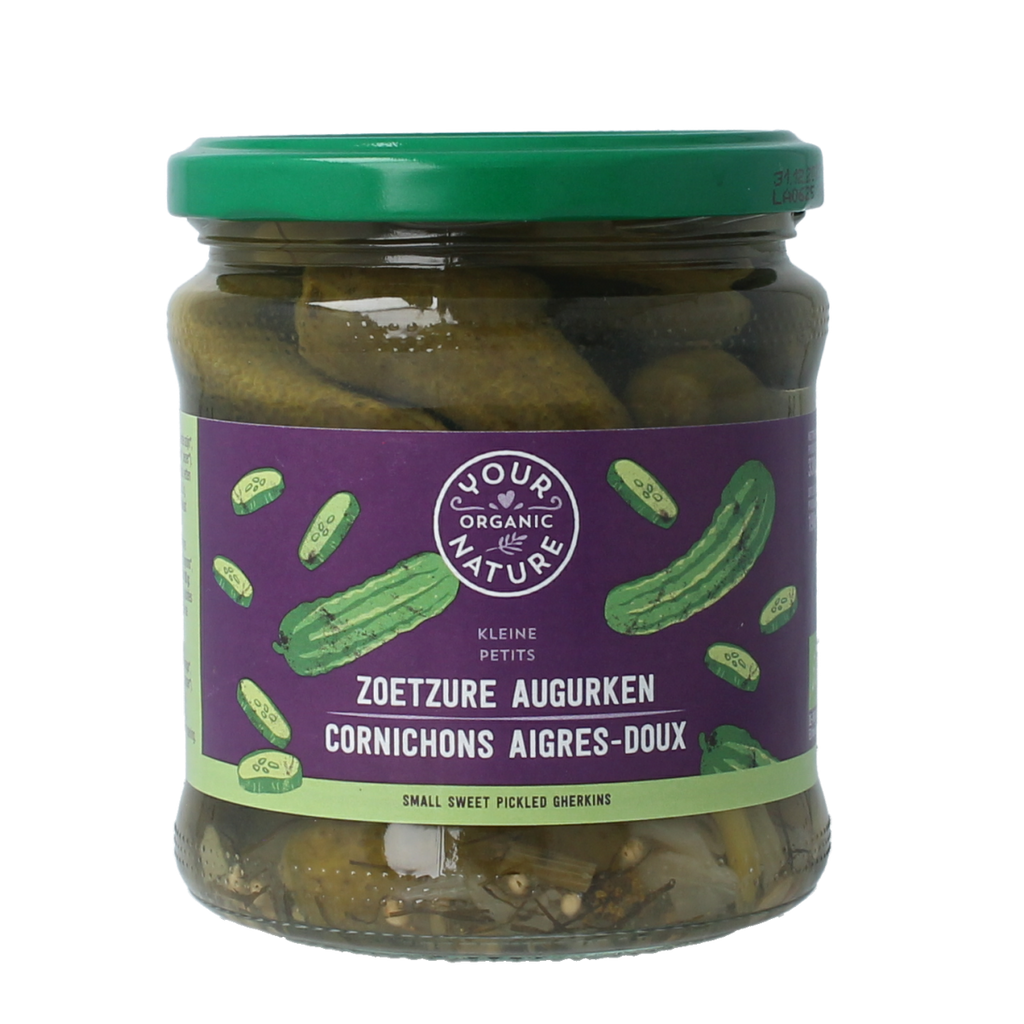 Your Organic Nature Augurken zoetzuur 330.00 Gram