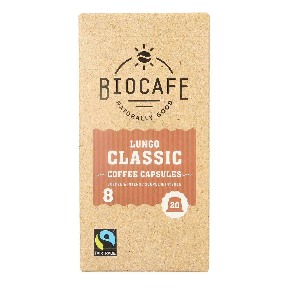 Biocafe Lungo capsules bio 20.00 Stuks