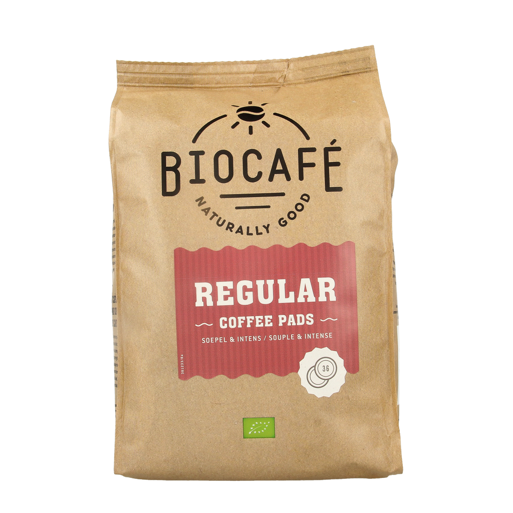 Biocafe Coffee pads regular bio 36.00 Stuks