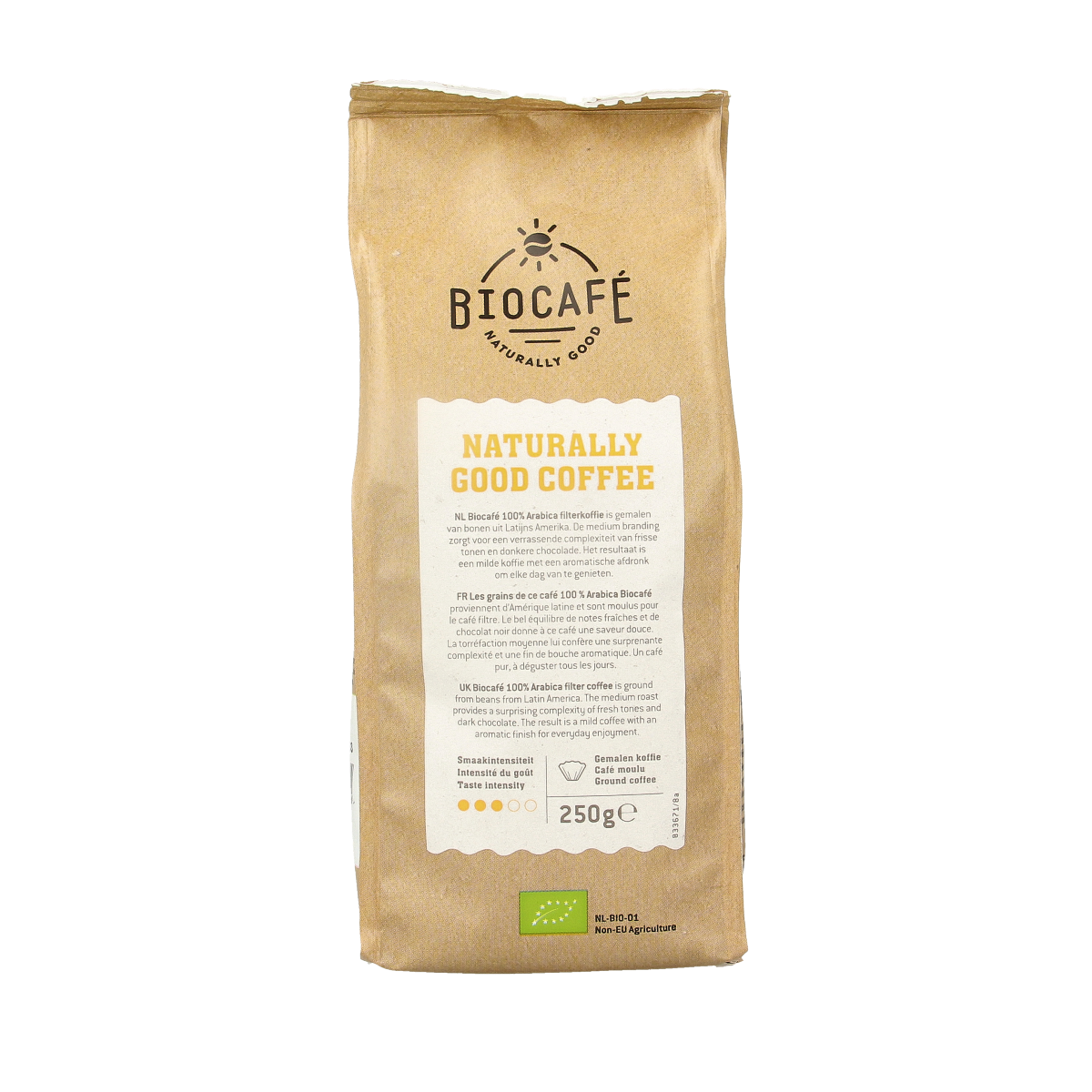 Biocafe Filterkoffie 100% arabica bio 250.00 Gram