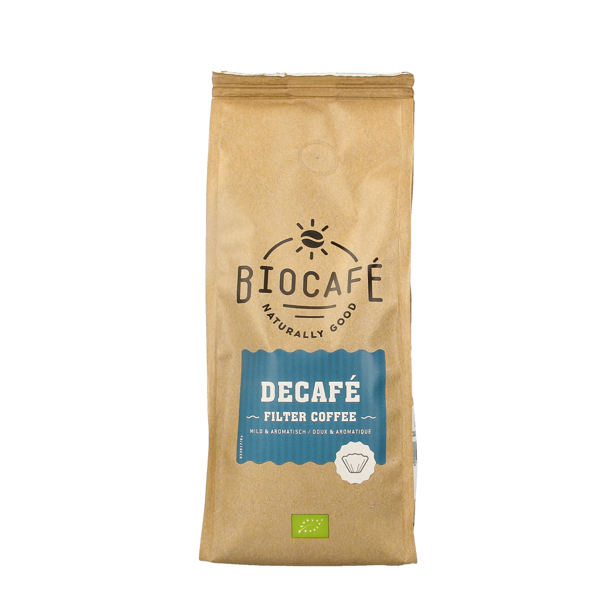 Biocafe Filterkoffie cafeinevrij/decaf bio 250.00 Gram
