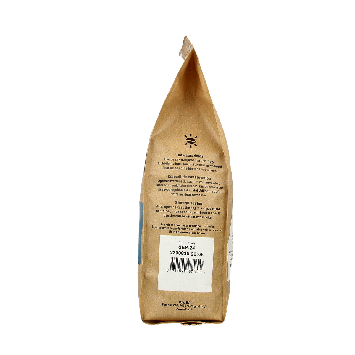 Biocafe Filterkoffie cafeinevrij/decaf bio 250.00 Gram