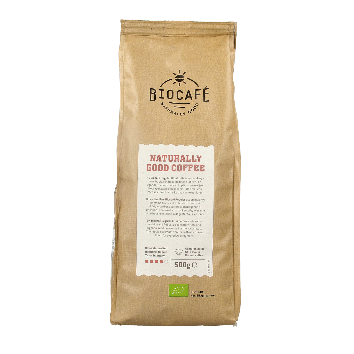Biocafe Flilter koffie regular bio 500.00 Gram