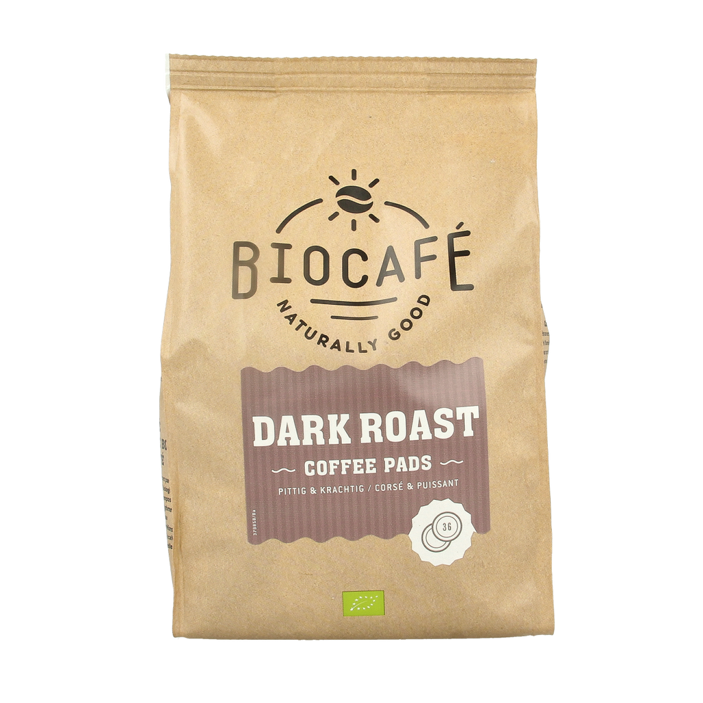 Biocafe Coffee pads dark roast bio 36.00 Stuks