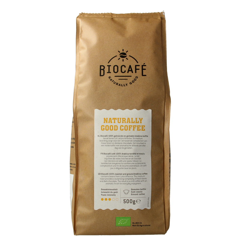 Biocafe Arabica gemalen bio 500.00 Gram