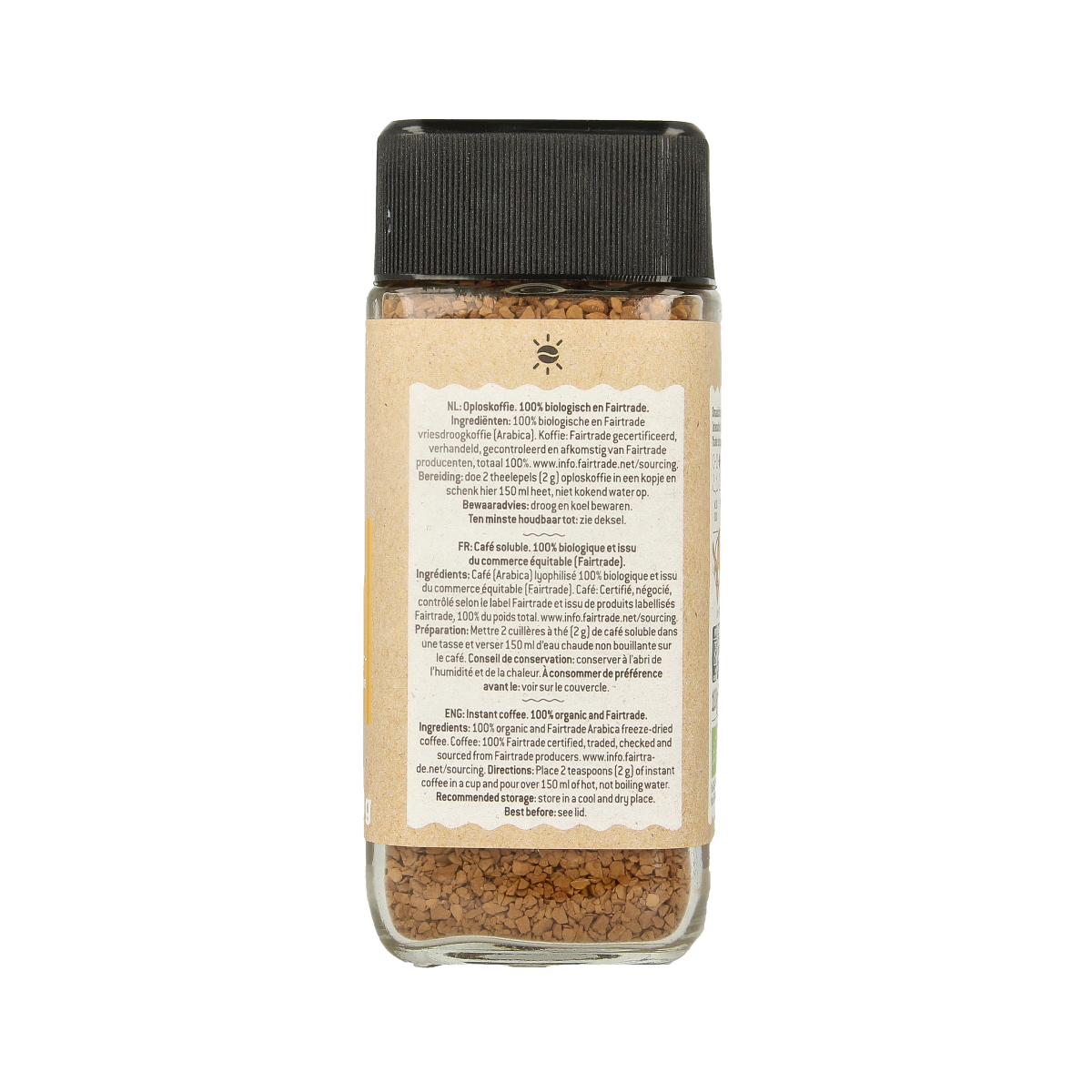 Biocafe Instant koffie bio 100.00 Gram