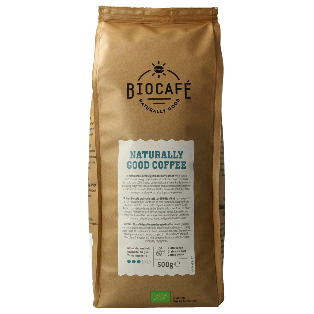 Biocafe Koffiebonen decafe bio 500.00 Gram