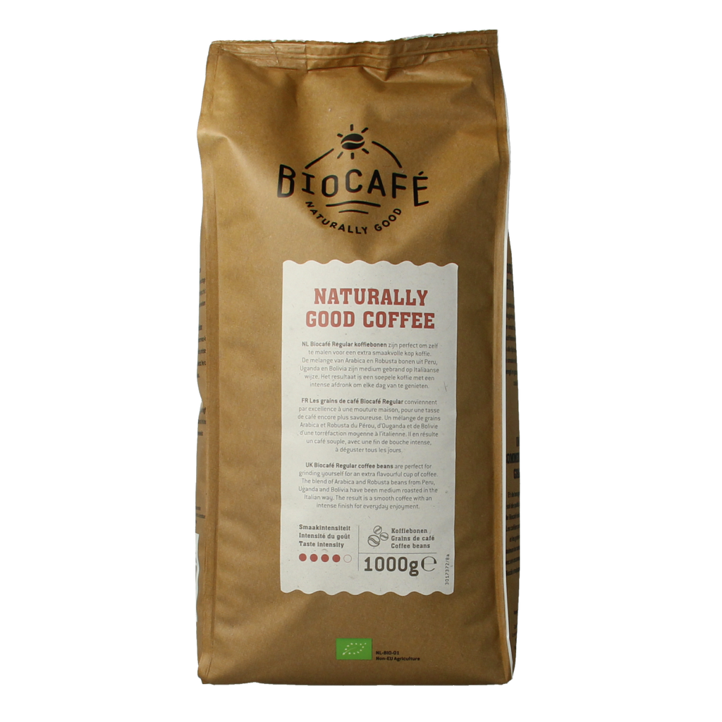 Biocafe Koffiebonen regular bio 1.00 Kilogram
