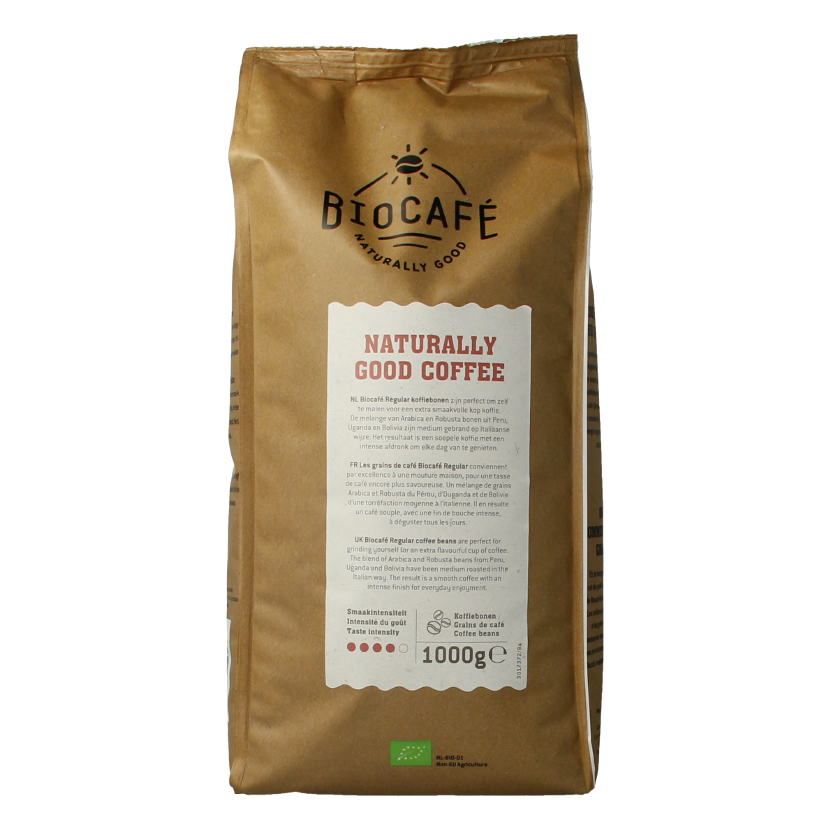 Biocafe Koffiebonen regular bio 1.00 Kilogram