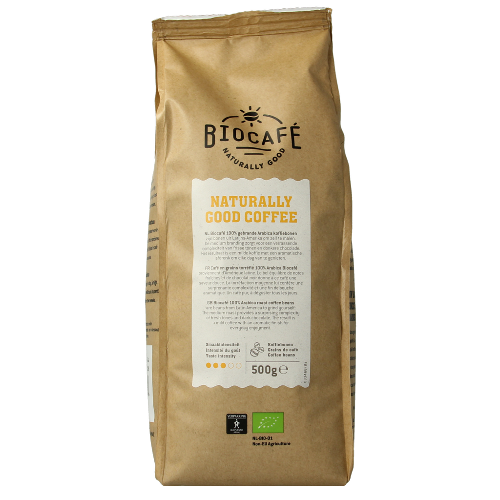 Biocafe Koffiebonen arabica bio 500.00 Gram