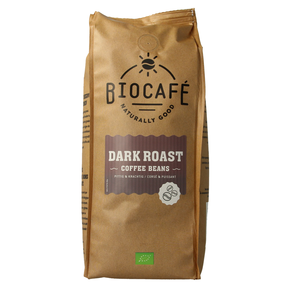 Biocafe Koffiebonen dark roast bio 500.00 Gram