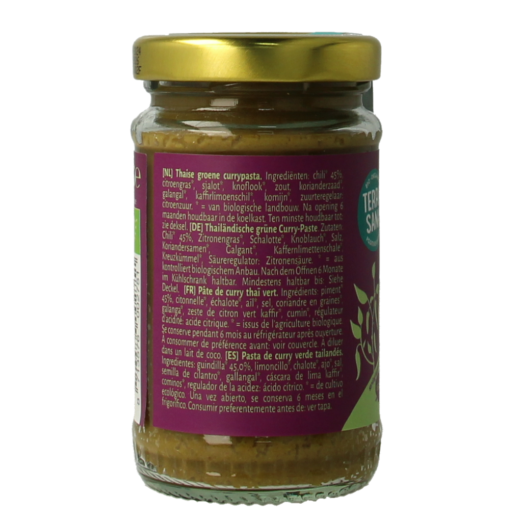 TerraSana Thaise groene currypasta bio 120.00 Gram