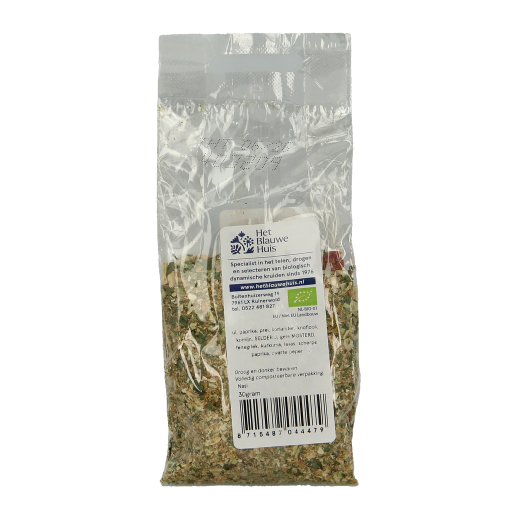 Het Blauwe Huis Nasikruiden bio 30.00 Gram