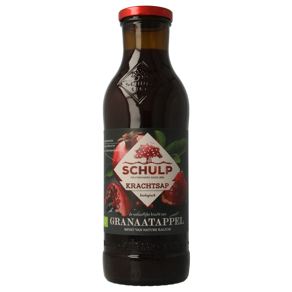 Schulp Krachtsap granaatappel puur bio 750.00 Milliliter