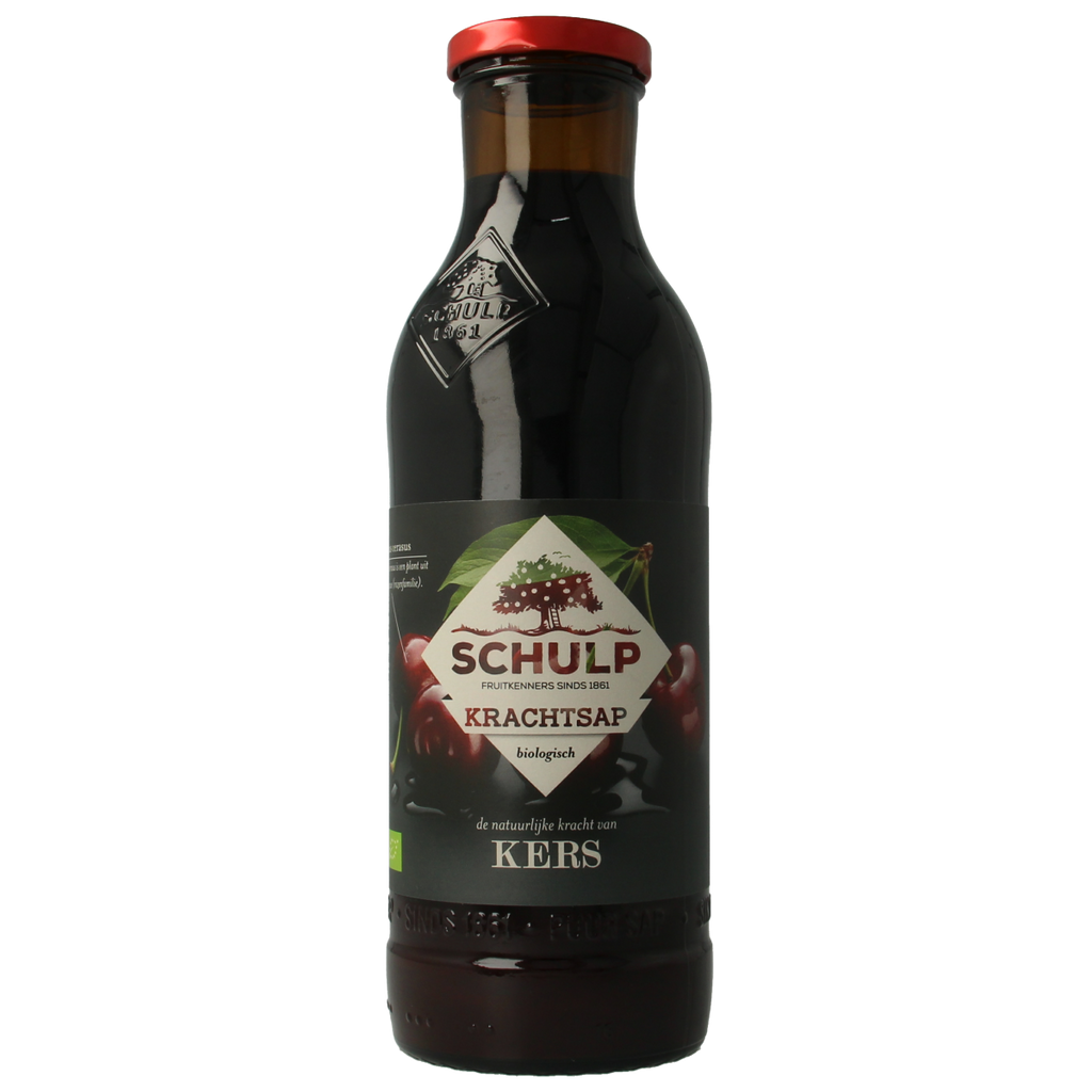Schulp Krachtsap kersensap puur bio 750.00 Milliliter