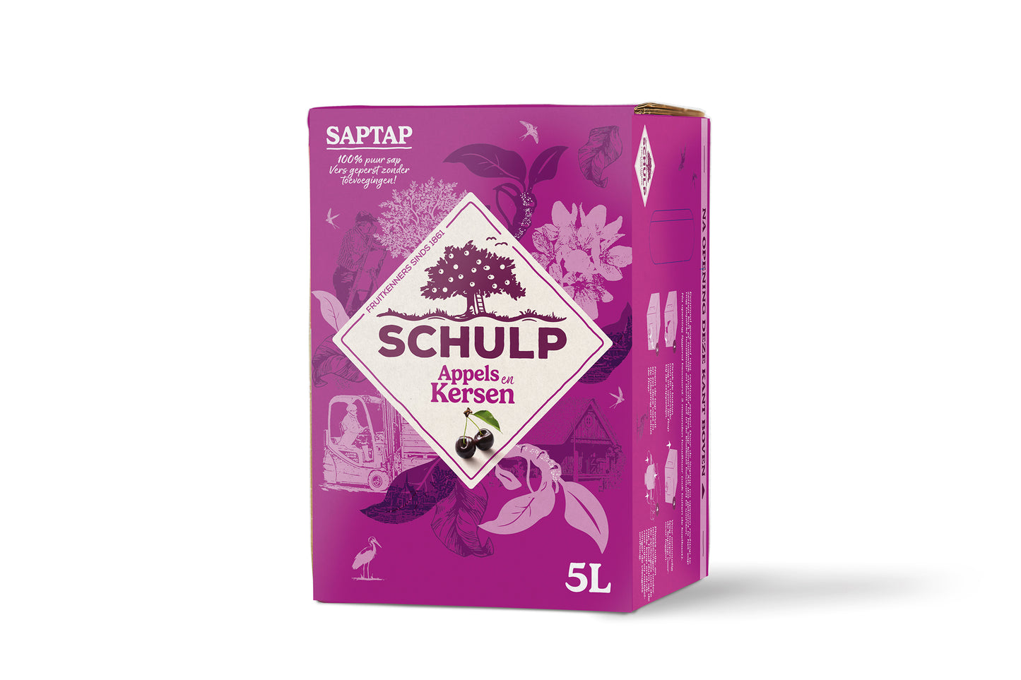 Schulp Saptap appel & kersensap 5 Liter