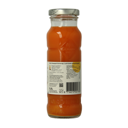 Schulp Groentje wortel, sinaasappel & gembersap bio 200 Milliliter