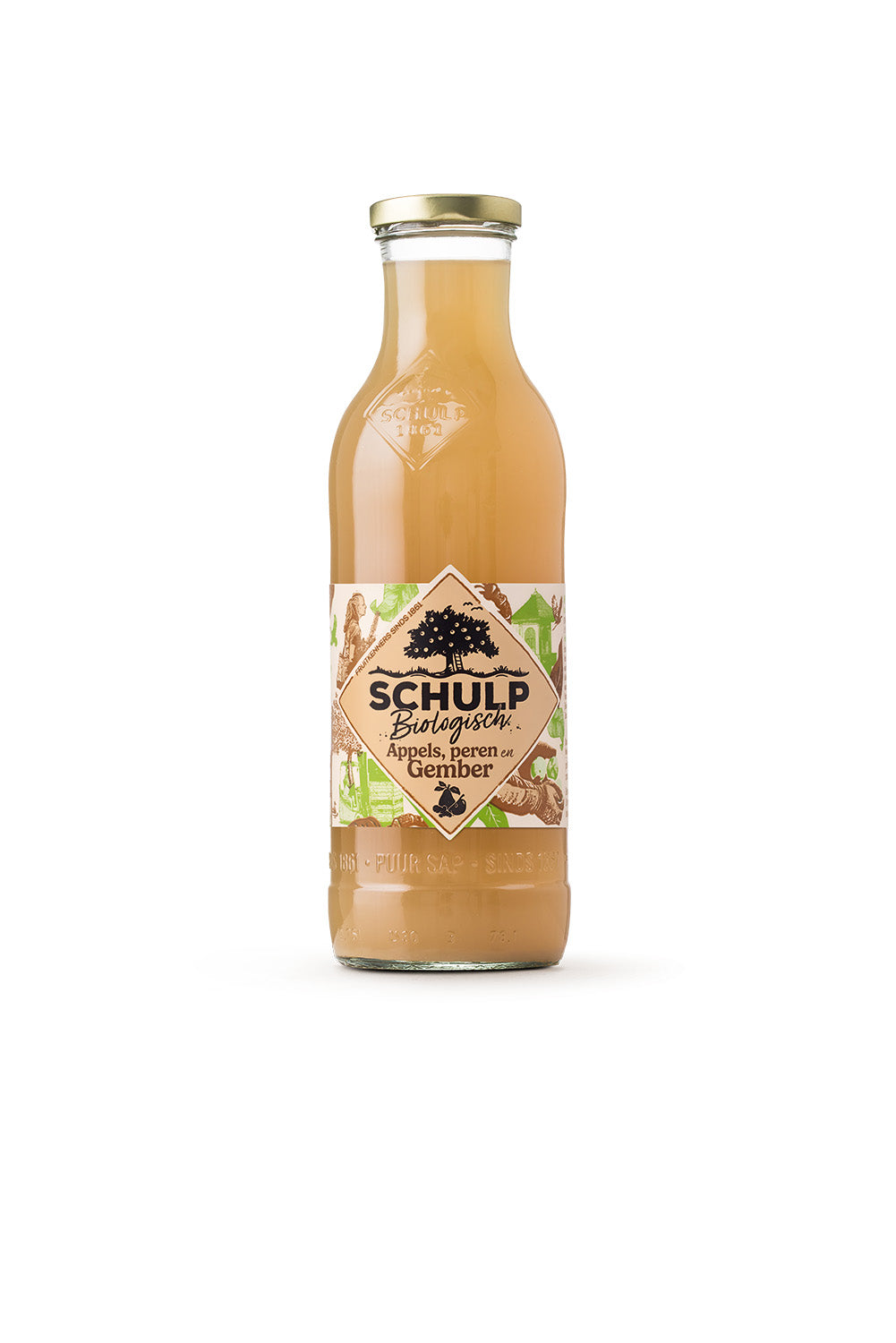 Schulp Appel, peer & gembersap bio 750 Milliliter