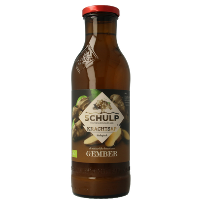 Schulp Krachtsap gembersap puur bio 750 Milliliter