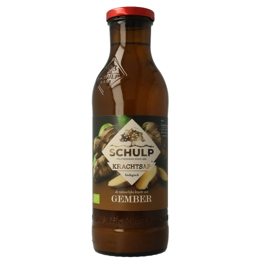 Schulp Krachtsap gembersap puur bio 750 Milliliter