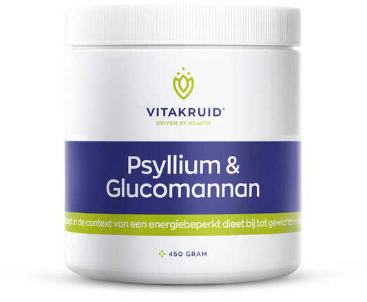 Vitakruid Psyllium 5000 mg & Glucomannan 1000 mg vezels 450 Gram