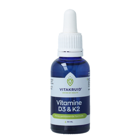 Vitakruid Vitamine D3 & K2 (MenaQ7) met druppelpipet 30 Milliliter