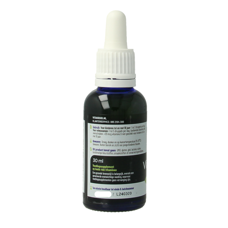 Vitakruid Vitamine D3 druppels 5 mcg / 200 IE per druppel 30 Milliliter