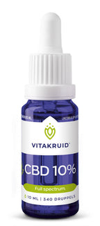 Vitakruid CBD Olie 10% full spectrum met MCT als drager 10.00 Milliliter