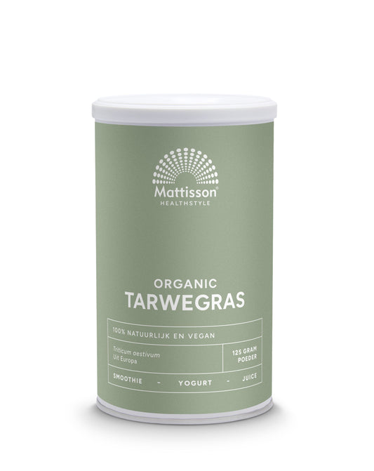 Mattisson Tarwegras wheatgrass poeder raw bio 125 Gram