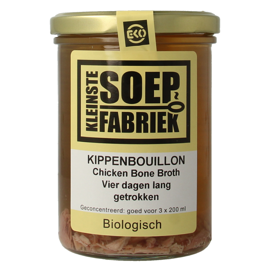 Kleinstesoepfabriek Kippenbouillon bio 400.00 Milliliter