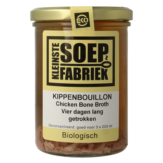 Kleinstesoepfabriek Kippenbouillon bio 400 Milliliter