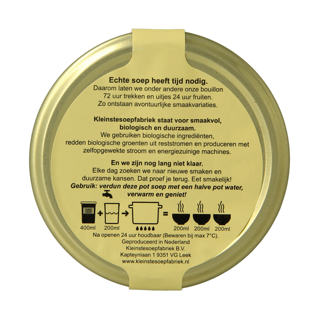 Kleinstesoepfabriek Groentebouillon bio 400.00 Milliliter