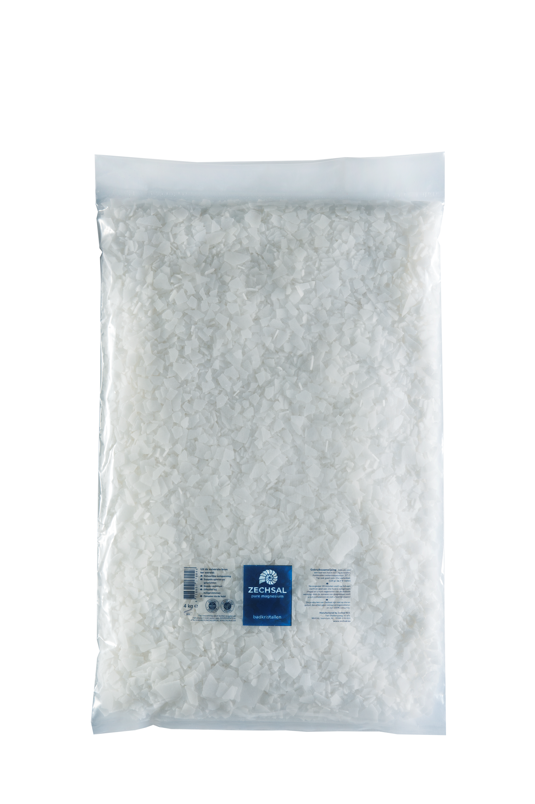 Zechsal Magnesium badzout deluxe navul 4.00 Kilogram