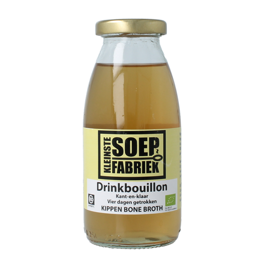 Kleinstesoepfabriek Drinkbouillon kip bio 245 Milliliter