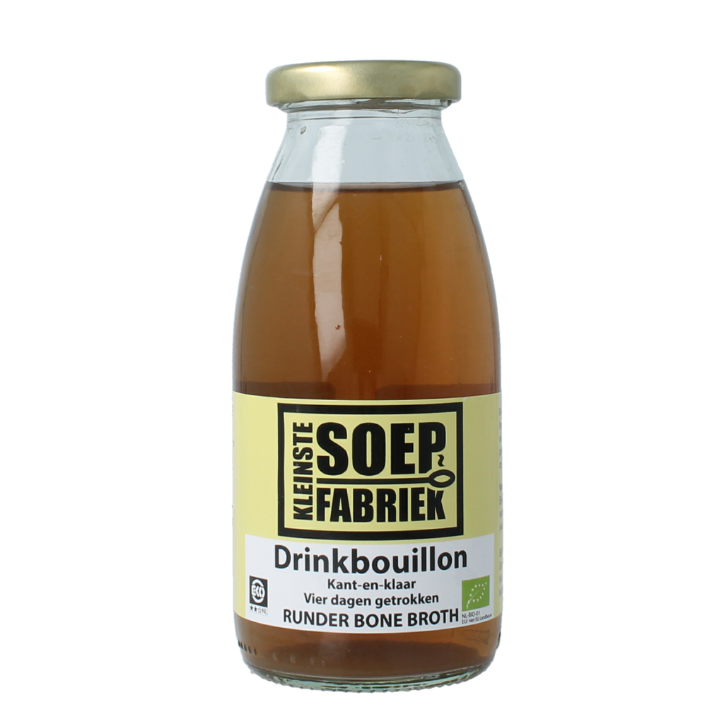 Kleinstesoepfabriek Drinkbouillon rund bio 245.00 Milliliter