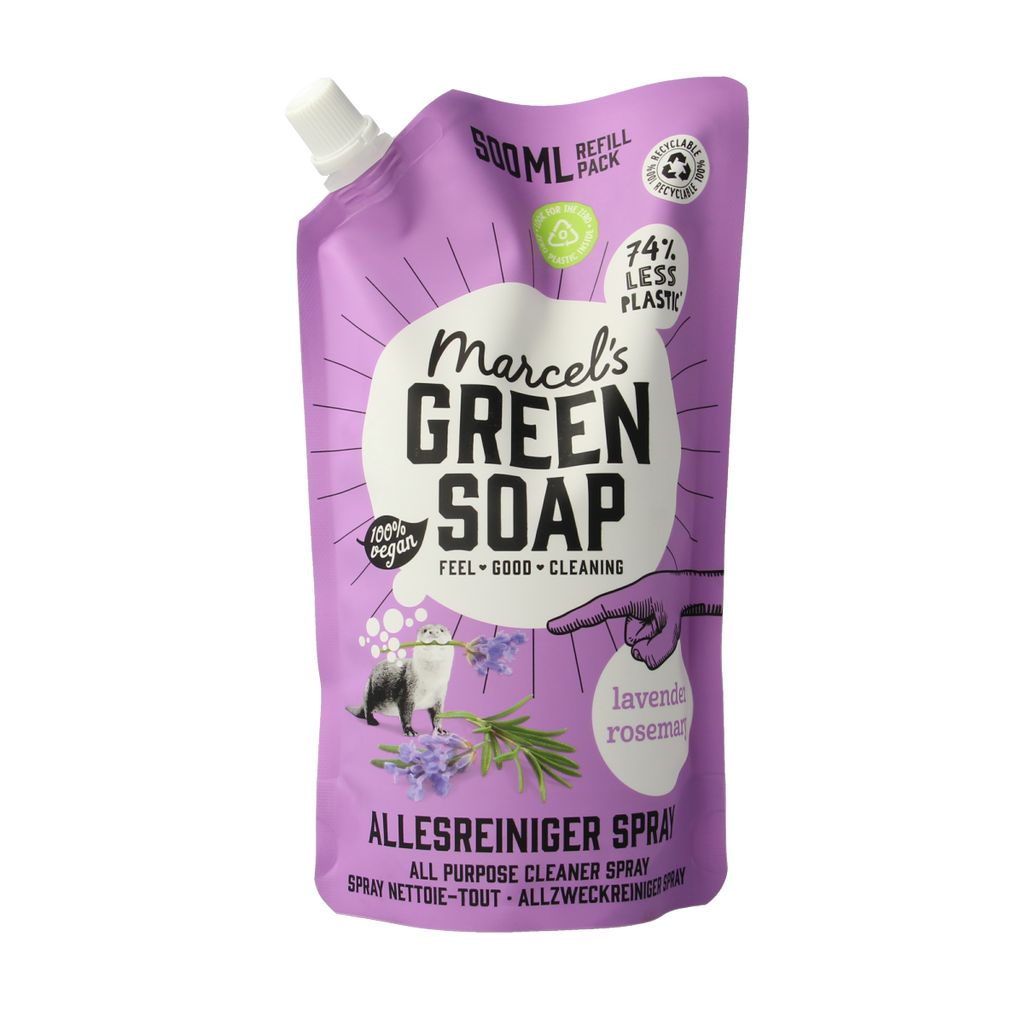 Marcel's Green Soap Allesreiniger lavendel & rozemarijn navulling 500.00 Milliliter