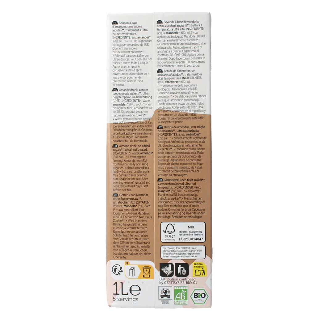 Lima Pur almond drink bio 1.00 Liter
