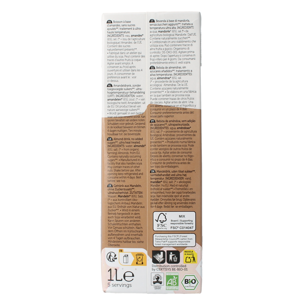 Lima Pur almond drink bio 1.00 Liter