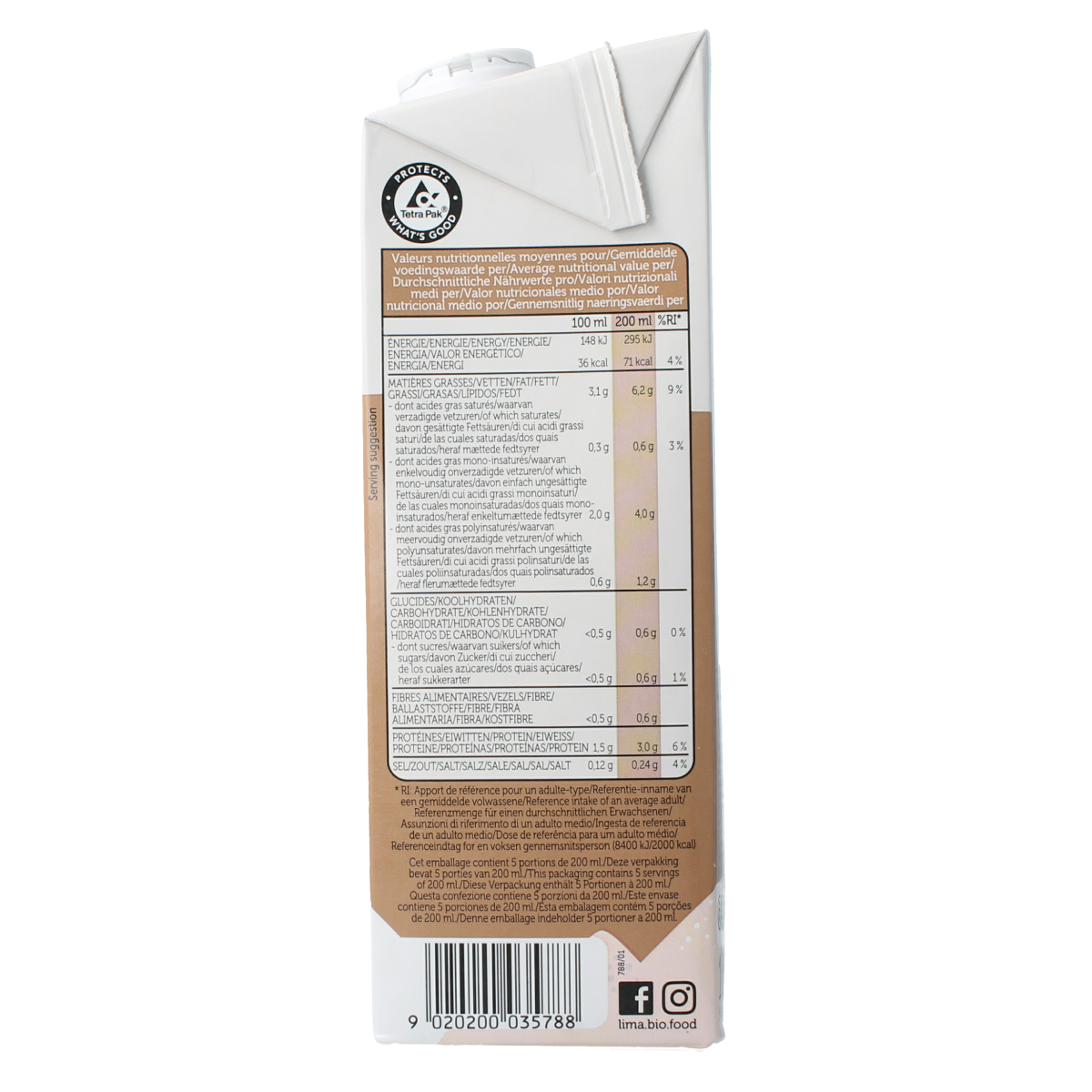 Lima Pur almond drink bio 1.00 Liter