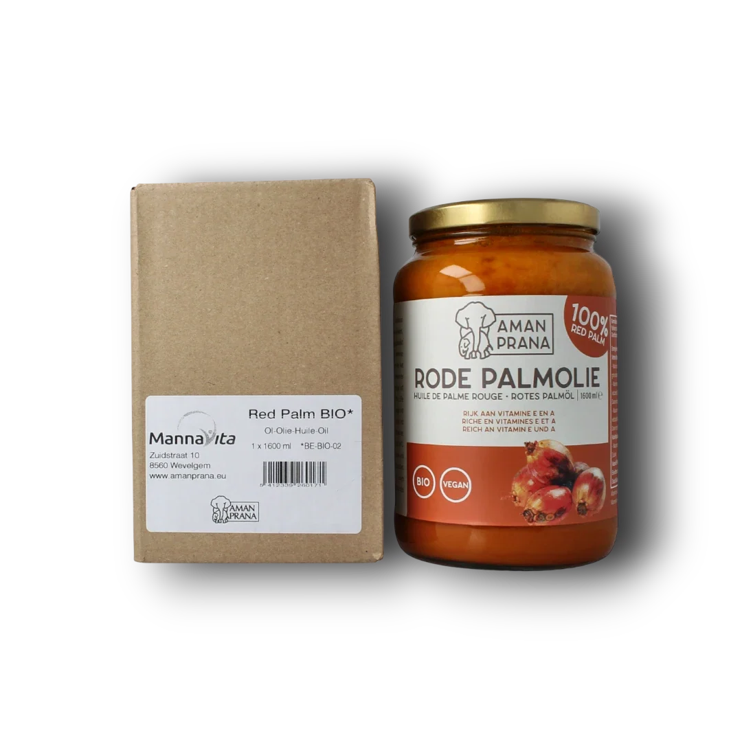 Amanprana Rode palm olie bio 1600.00 Milliliter