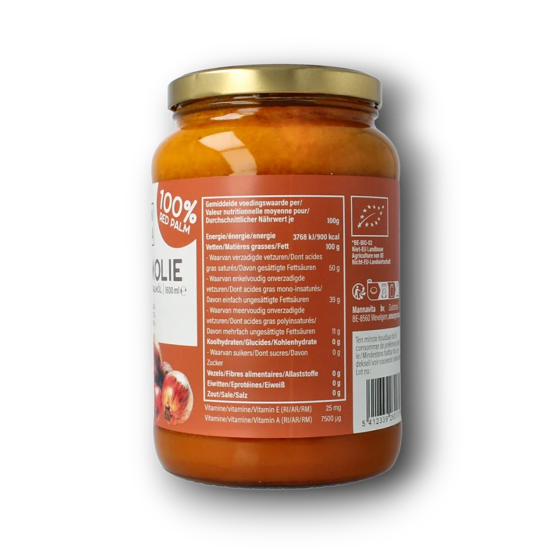Amanprana Rode palm olie bio 1600.00 Milliliter