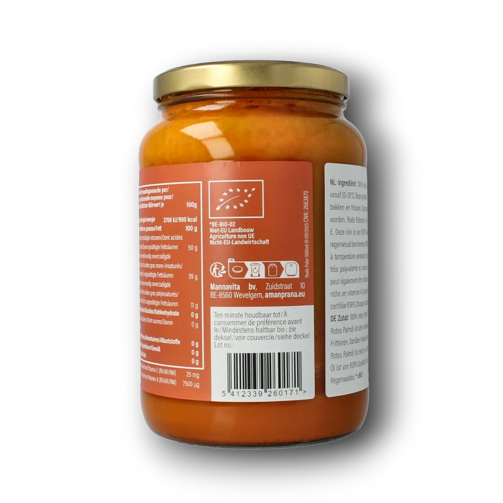 Amanprana Rode palm olie bio 1600.00 Milliliter
