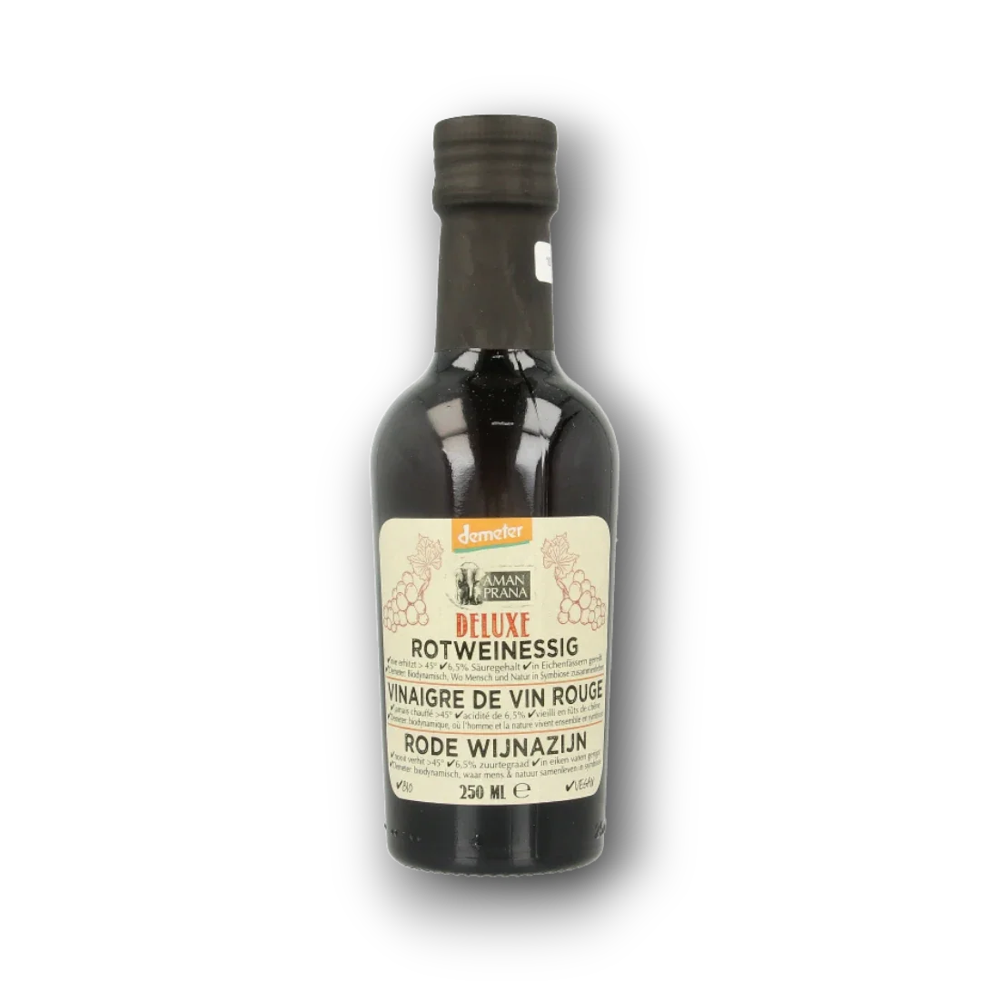 Amanprana Deluxe rode wijnazijn bio 250 Milliliter