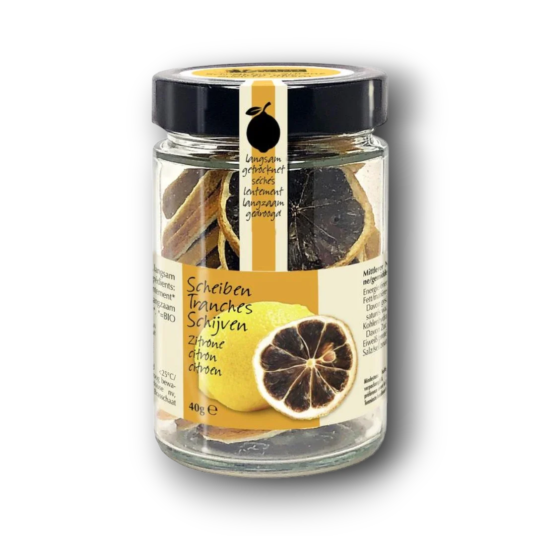 Amanprana Zwarte citroen schijfjes bio 40.00 Gram