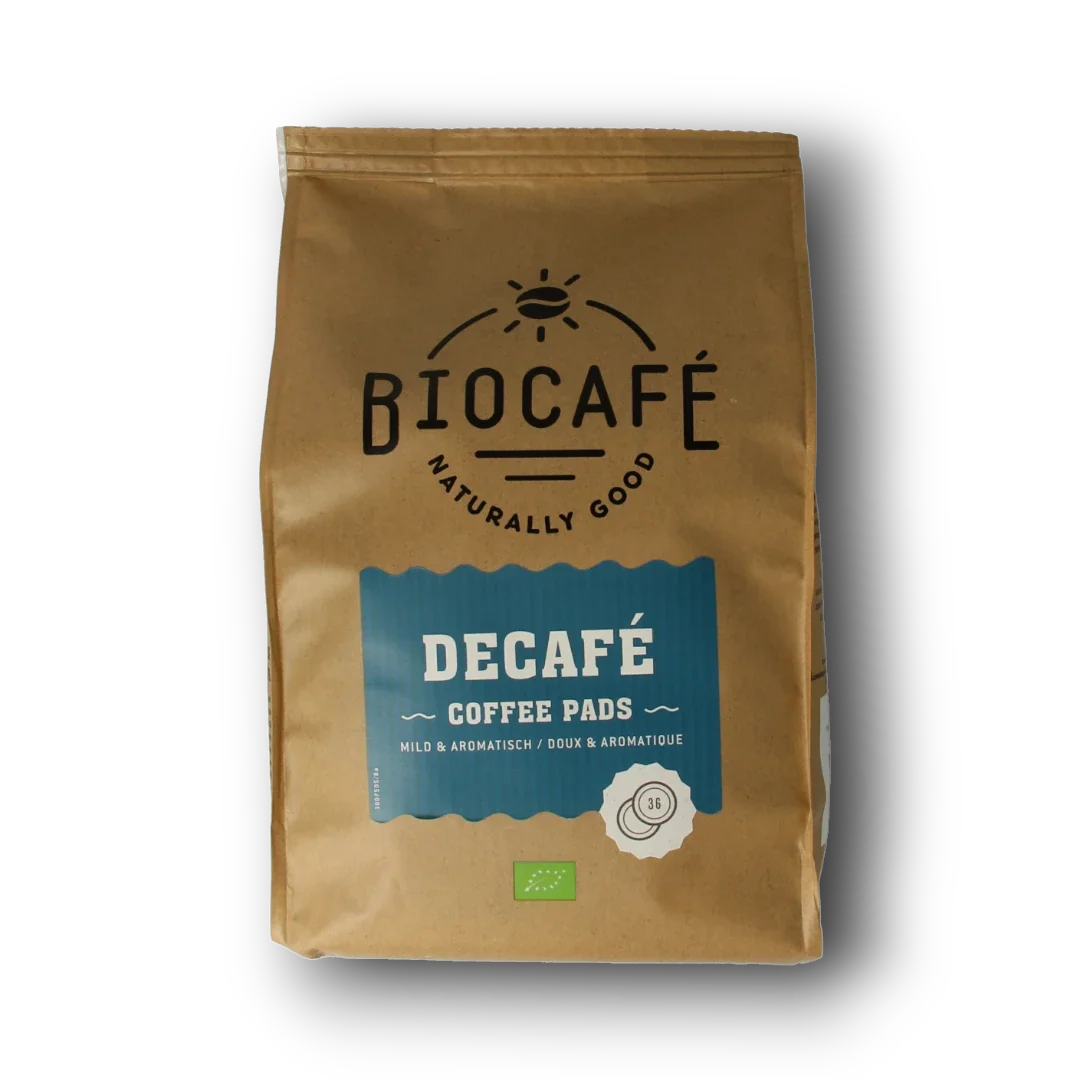 Biocafe Coffee pads caffeinevrij bio 36.00 Stuks
