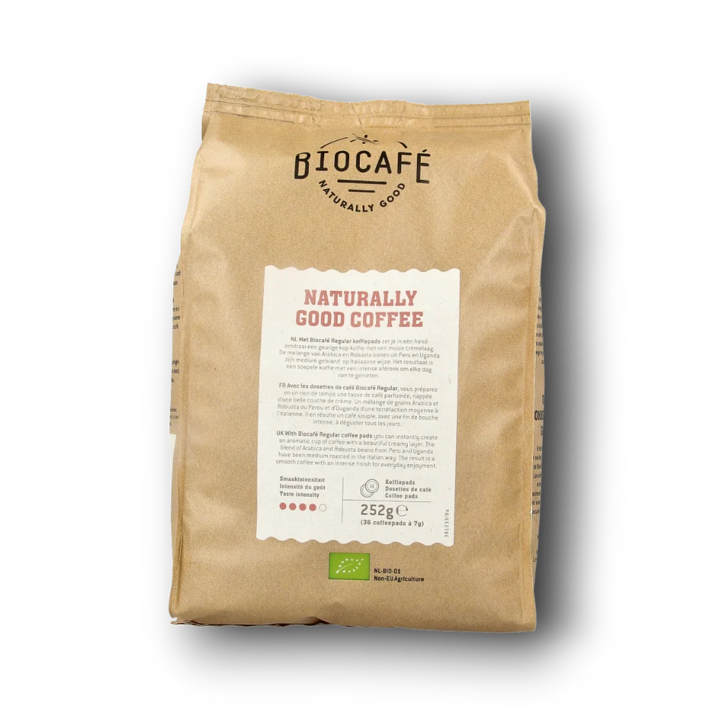 Biocafe Coffee pads regular bio 36.00 Stuks