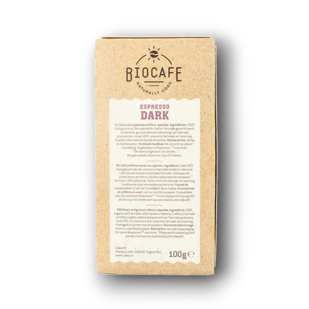 Biocafe Espresso capsules bio 20 Stuks