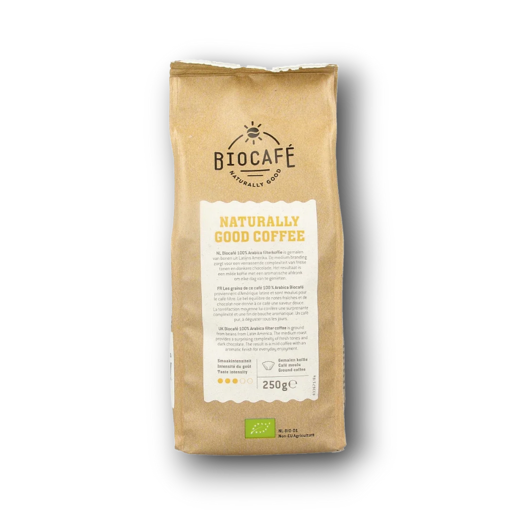 Biocafe Filterkoffie 100% arabica bio 250.00 Gram