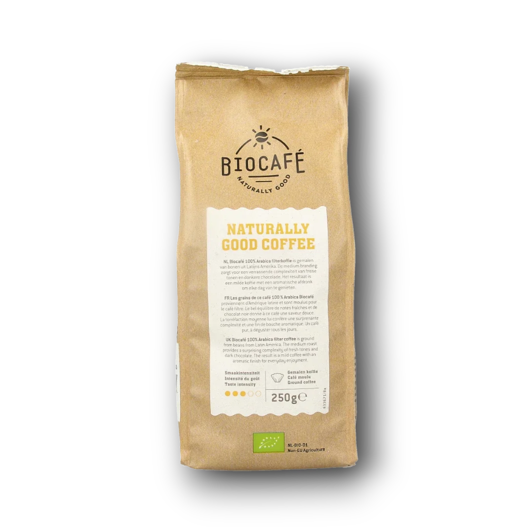 Biocafe Filterkoffie 100% arabica bio 250.00 Gram